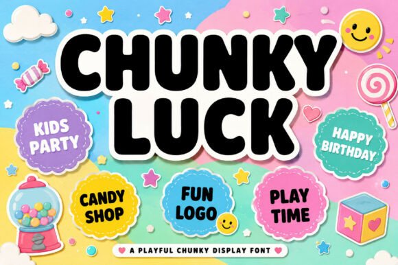 Chunky Luck: A Retro-Inspired Display Font for Modern Design