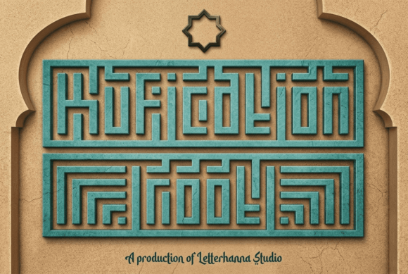 Kufication Root: A Font Blending Latin Text with Square Kufic Geometry