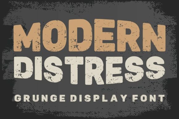 Modern Distress: A Bold Grunge Display Font for Authentic Design
