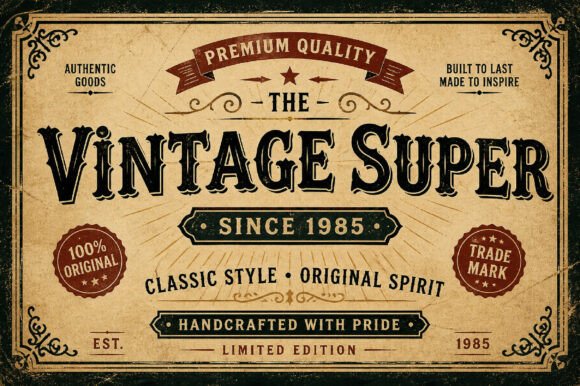 Vintage Super: A Display Font with Timeless Character